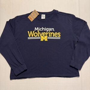 NWT Michigan Wolverines Women's Large Sweatshirt, Blue, Football